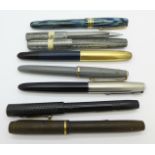 Two pens with 14ct gold nibs, Waterman's W5 and Conway Stewart Scribe 333,