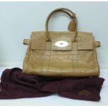 A Mulberry Bayswater crocodile handbag