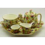 A Royal Winton Evesham chintz breakfast set,