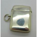 A Victorian silver vesta case,