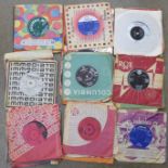 A collection of 7" vinyl singles, 1950's onwards, including Curtis Knight & Jimi Hendrix, The Poets,