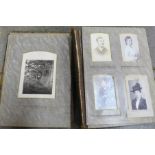 An album of cabinet cards and carte de visite