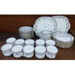 A Foley china ten place tea set, early 20th Century, thirty-eight pieces, (ten cups,