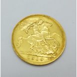 A 1909 half sovereign