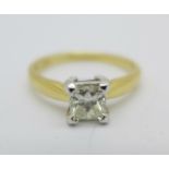 An 18ct gold, diamond solitaire ring, approximate diamond weight 0.