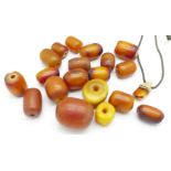 Loose amber beads