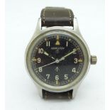 A Hamilton military issue wristwatch, the case back marked 6B-9101000, H, 0649,