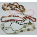 Agate and hardstone necklaces