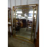 A large French style gilt framed mirror,