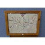 A London Transport underground map,