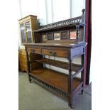 A Victorian walnut mirrorback sideboard, attributed to Gillows,