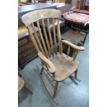 An elm and beech rocking chair