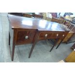 A George IV inlaid mahogany breakfront sideboard