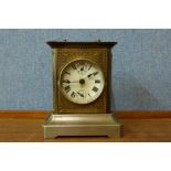 A 19th Century steel and brass carriage clock
