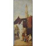 Max Arnold, pair of Middle Eastern scenes, oil on canvas, 102 x 44cms,