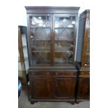 A mahogany bookcase