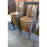 Fifteen stacking chairs