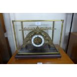 A gilt metal Congreve type double sided rolling ball clock,