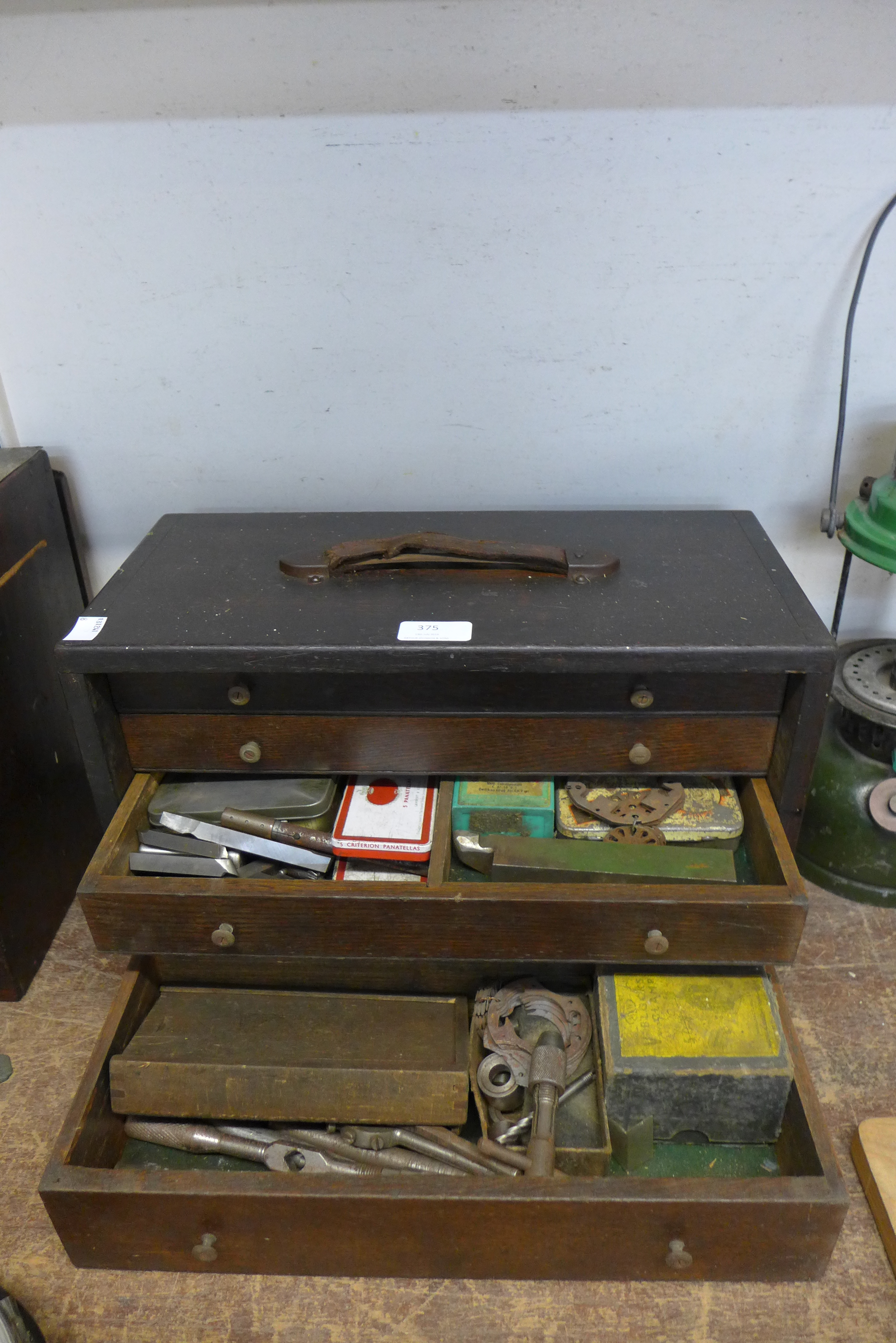 An engineer's chest with contents - Image 2 of 2