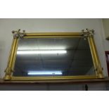 A Victorian gilt framed overmantel mirror