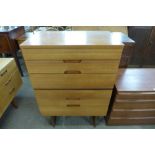 A Uniflex teak chest of drawers