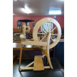 A beech spinning wheel