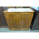 An early 20th Century mahogany school cupboard