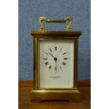 A Taylor & Bligh brass carriage clock