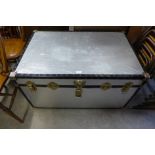 A steamer trunk