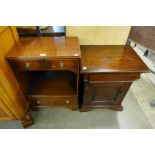 Two mahogany side cabinets