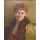 Reginald Willoughby Machell (1854 - 1927), portrait of a lady, oil on canvas, dated 1885,