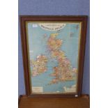 A school room map of The British Isles,