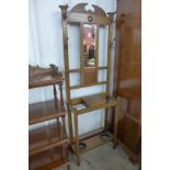 An Edward VII oak hallstand