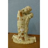 A Gustav Klimt style resin figure