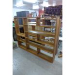 Two beech bookcases