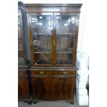 A mahogany bookcase