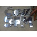 Assorted aluminium shop letters