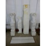 A white marble fire surround,