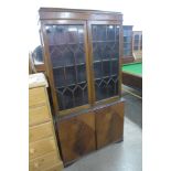 A mahogany bookcase