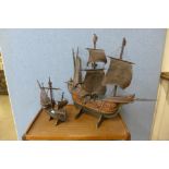 Two model galleons