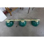 A brass snooker table light