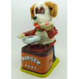 A tin plate toy 'Burger Chef' made in Japan,