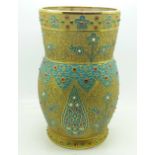A Dec Orium glass vase with 24k gold gilding, 20.