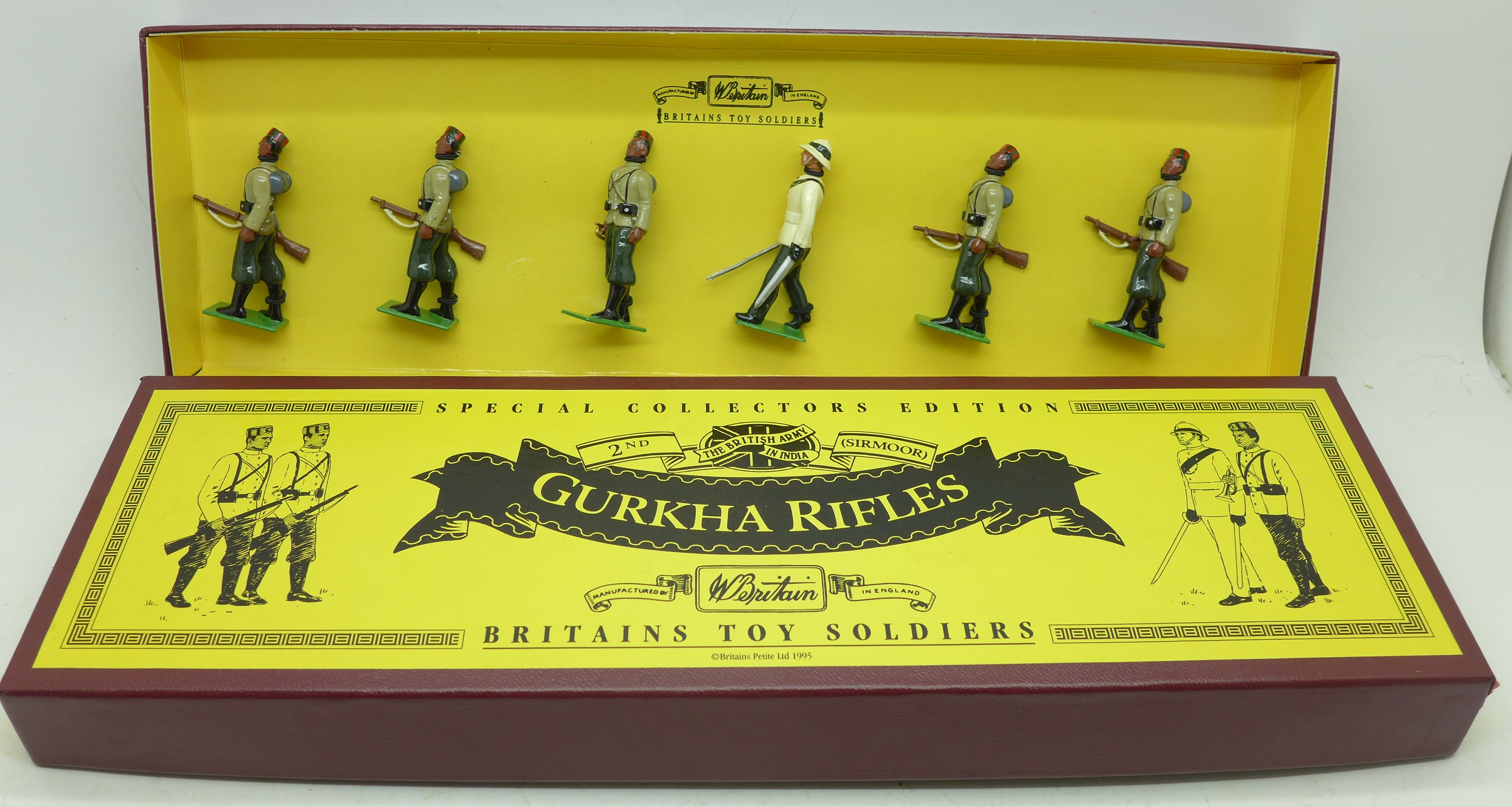 Britains Gurkha Rifles model soldier figures,