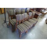 A set of eight Victorian Aesthetic Movement oak chairs, manner of Gillows,