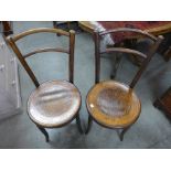 A pair of bentwood chairs