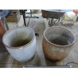 Two galvanised dolly tubs