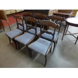 A set of six Regency mahogany chairs