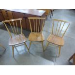 A set of three Ercol chairs