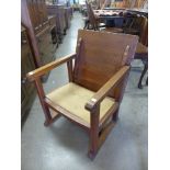 An oak monk's seat